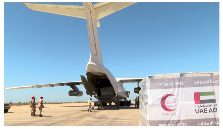 دولة الإمارات ترسل 37 طائرة مساعدات إلى ليبيا