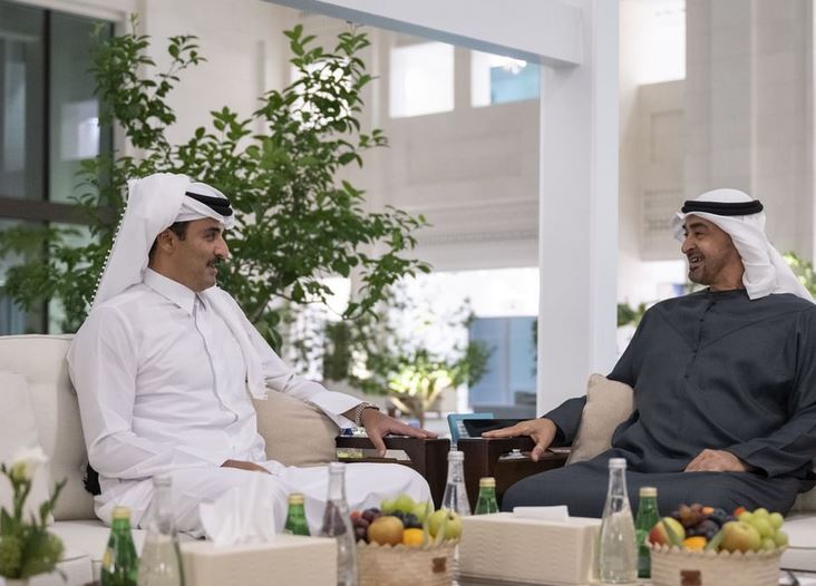 رئيس الإمارات وأمير قطر