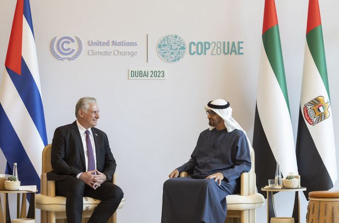 رئيس الإمارات وكوبا يعقدان مباحثات ثنائية في إكسبو دبي يوقعان اتفاقيات تعاون