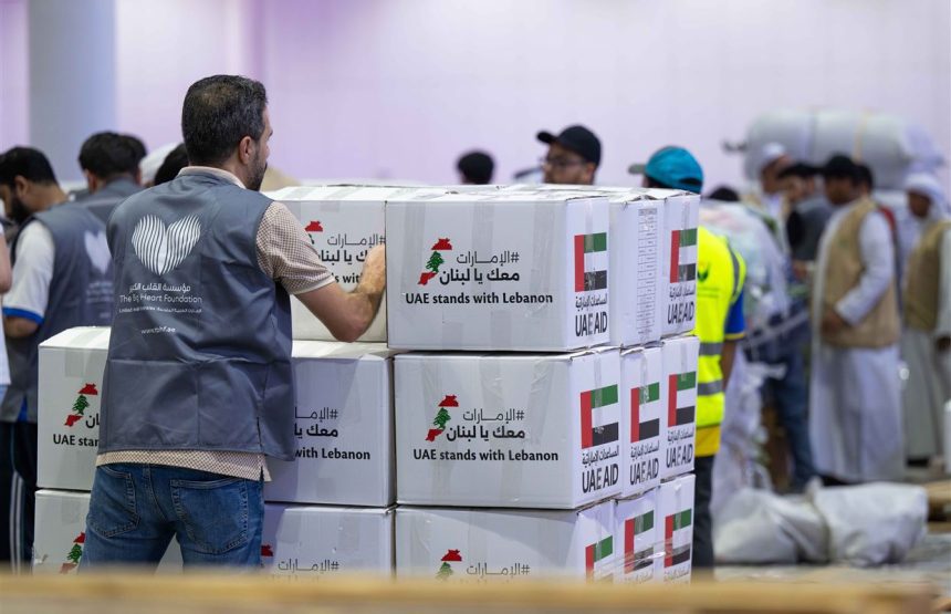 "الإمارات معك يا لبنان" في ضيافة رئيس الدولة وإشادة بالجهود الإنسانية